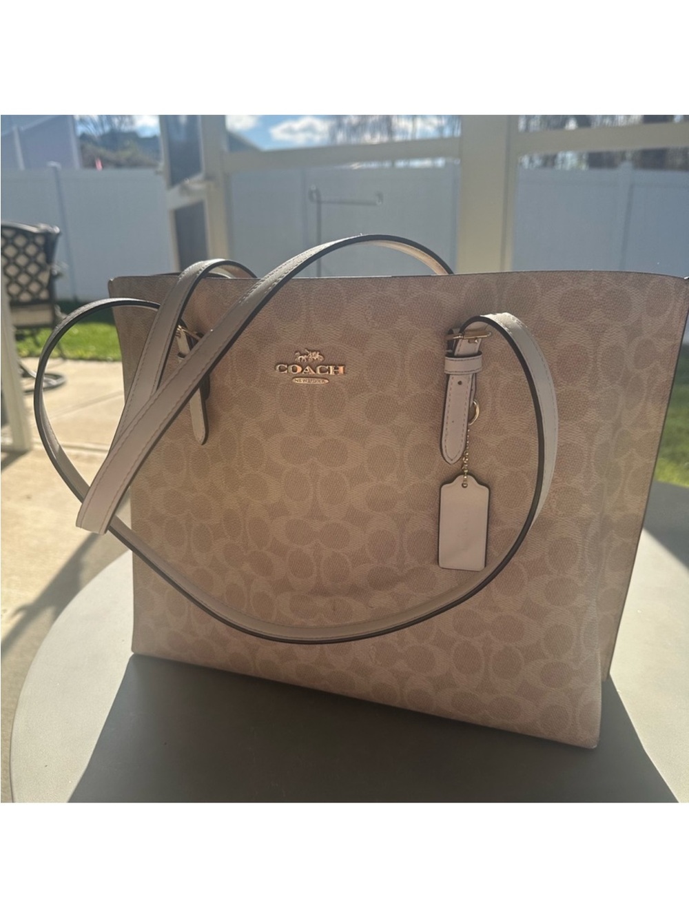 Coach Signature Tote in Blush Beige